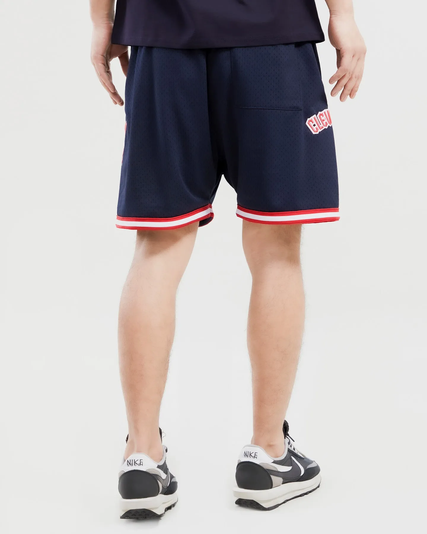 MLB CLEVELAND GUARDIANS MEN'S MESH SHORT (MIDNIGHT NAVY/RED)