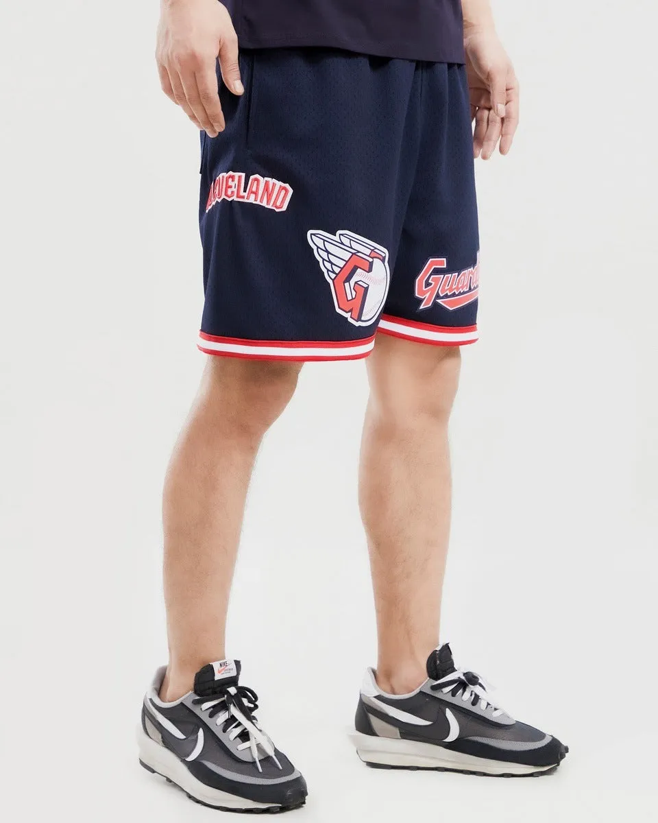 MLB CLEVELAND GUARDIANS MEN'S MESH SHORT (MIDNIGHT NAVY/RED)