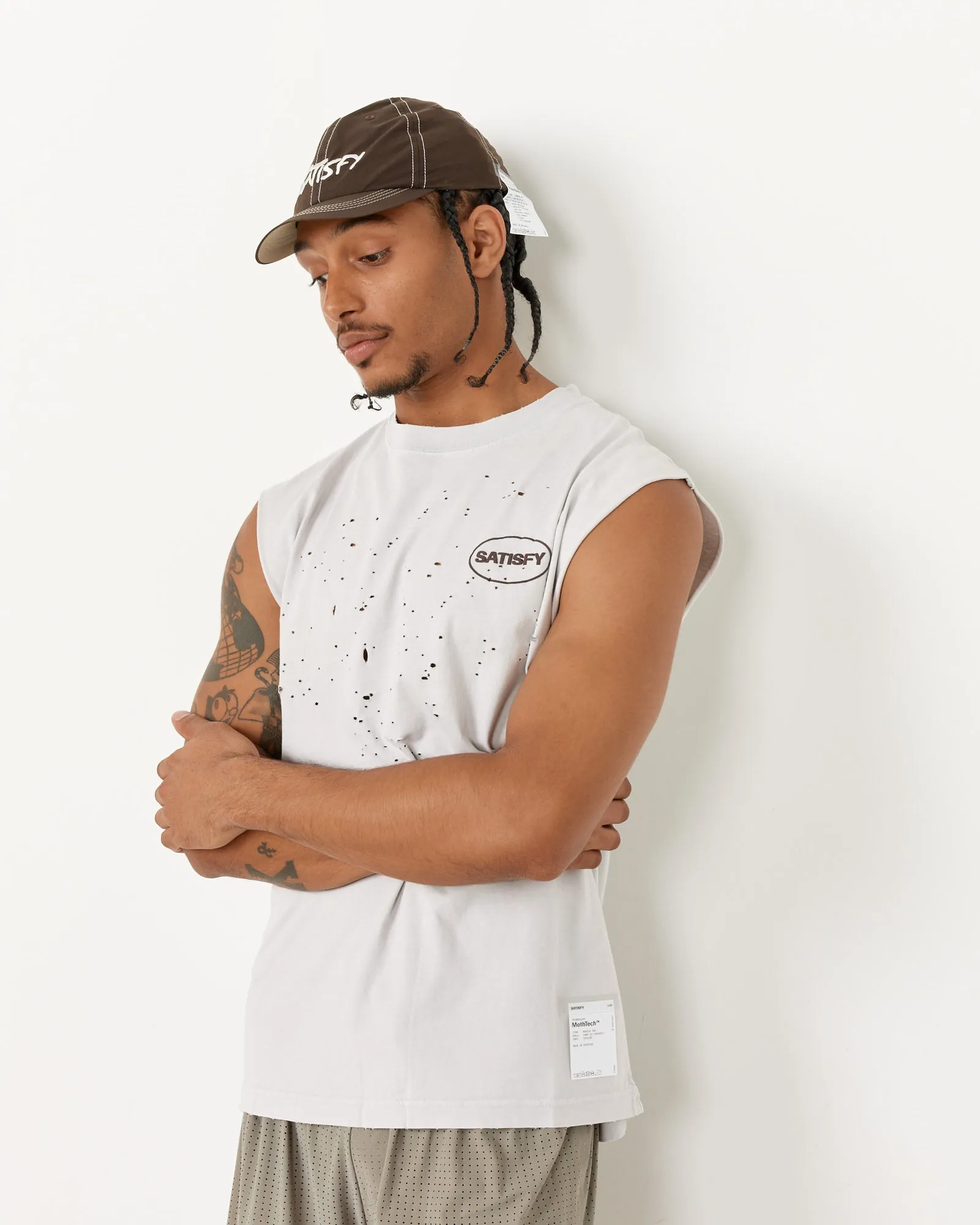 MothTech Muscle Tee in Aged Lunar Rock