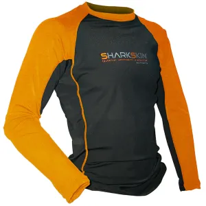 Open Box Sharkskin Rapid Dry Long Sleeve Shirt Rash Guard-Orange 2X-Small
