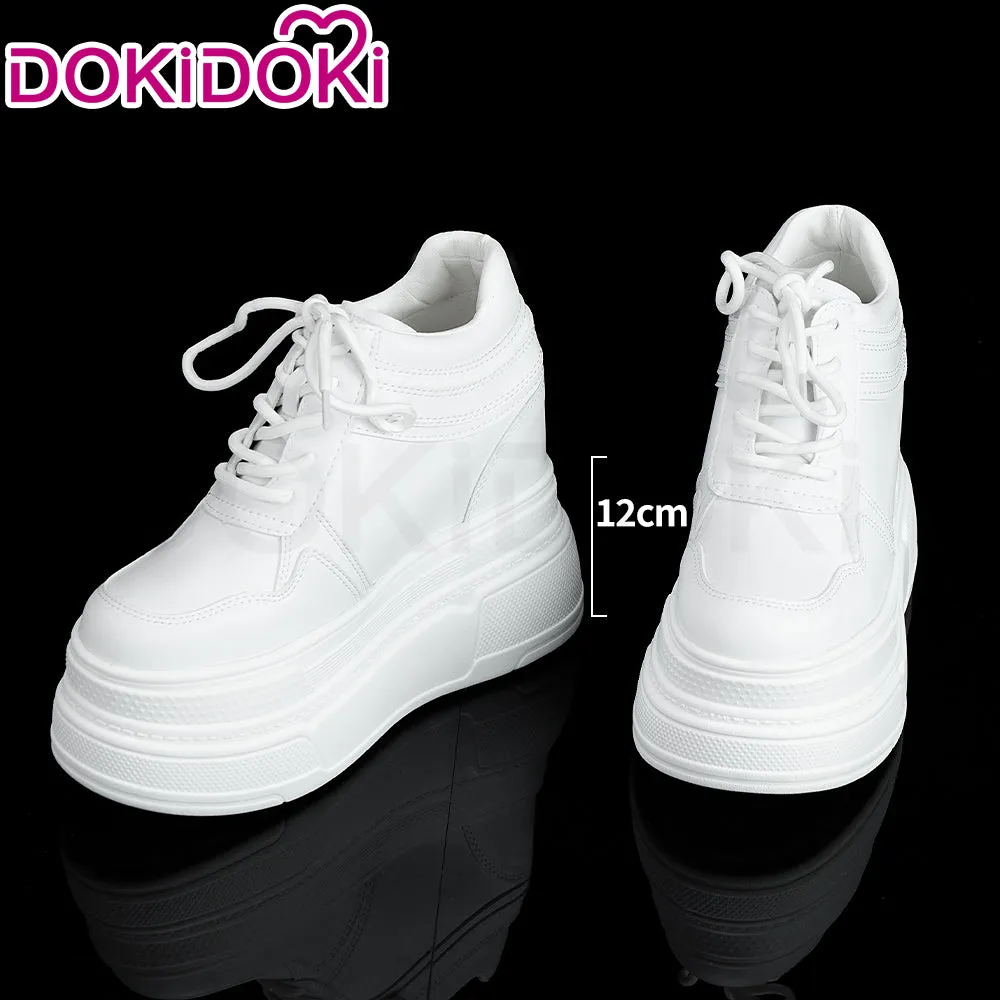【Partially Ready For Ship】DokiDoki Height Increasing Shoes / Elevator Shoes Martin Boots Black White