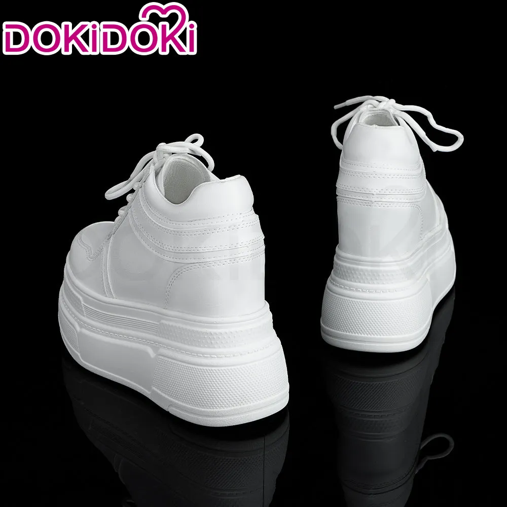 【Partially Ready For Ship】DokiDoki Height Increasing Shoes / Elevator Shoes Martin Boots Black White