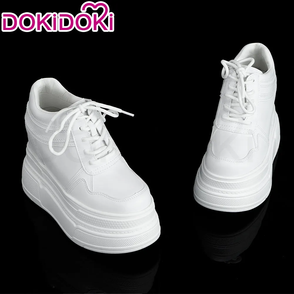 【Partially Ready For Ship】DokiDoki Height Increasing Shoes / Elevator Shoes Martin Boots Black White