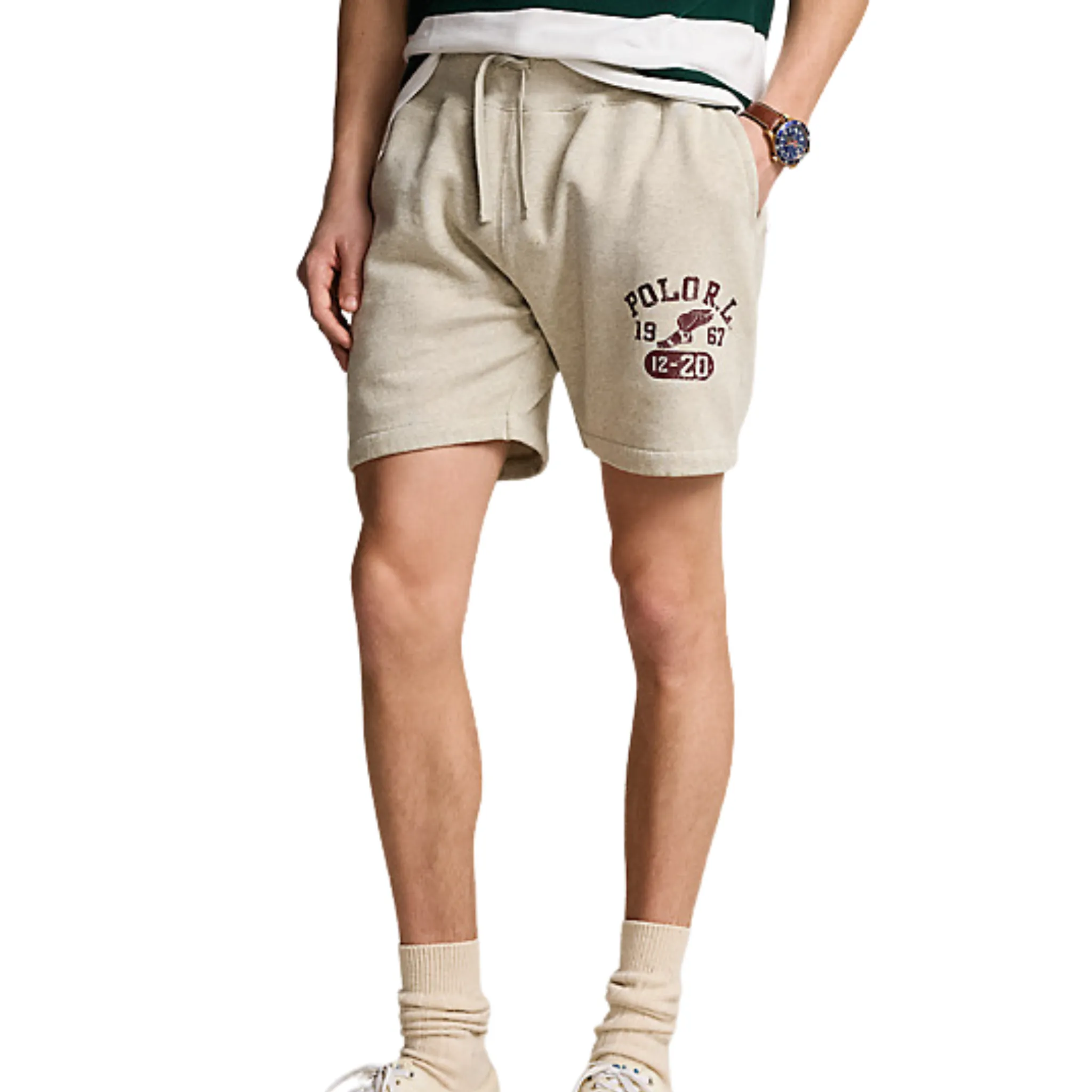 Polo Ralph Lauren 6-Inch Logo Fleece Short (Vintage Heather Grey)