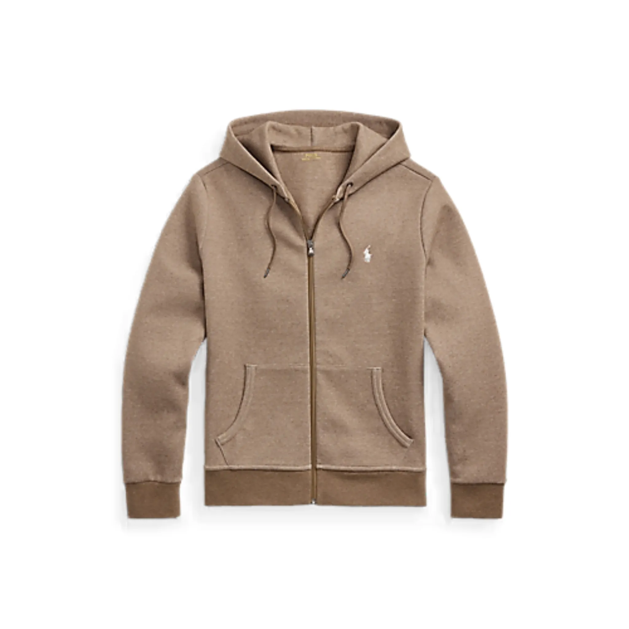 Polo Ralph Lauren Double Knit Full-Zip Hoodie (Classic Brown)