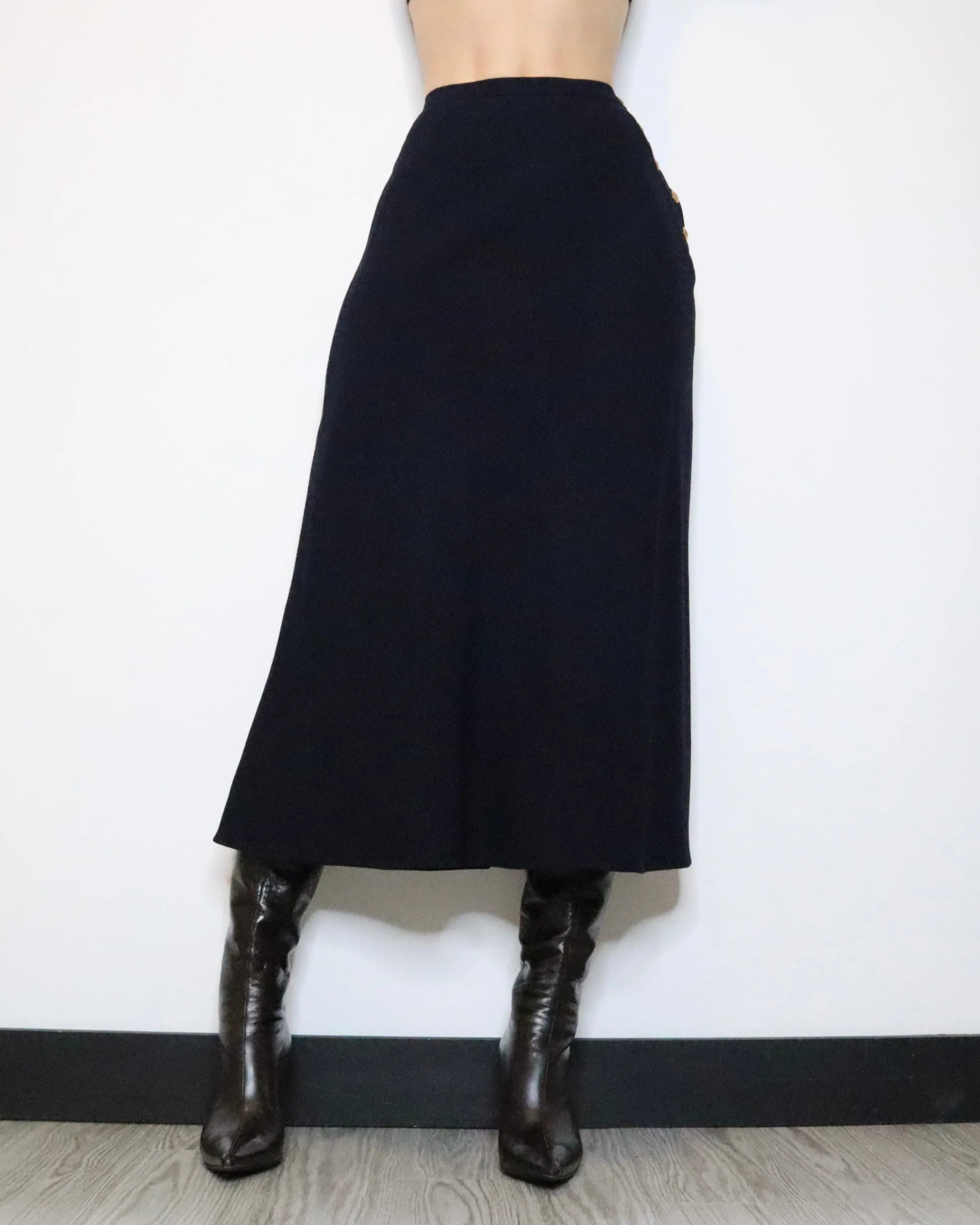 Ralph Lauren Navy Maxi Skirt (XS) 