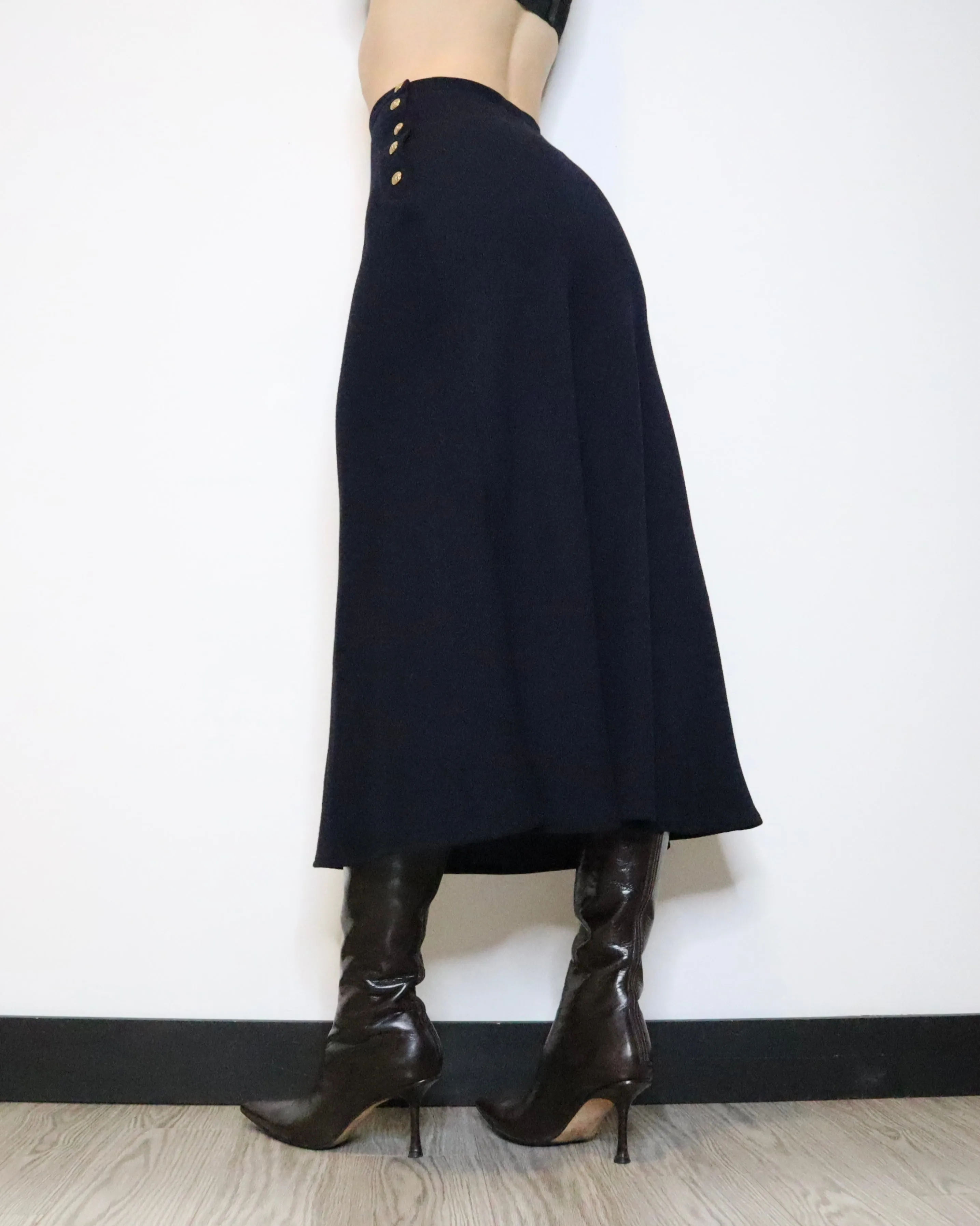 Ralph Lauren Navy Maxi Skirt (XS) 