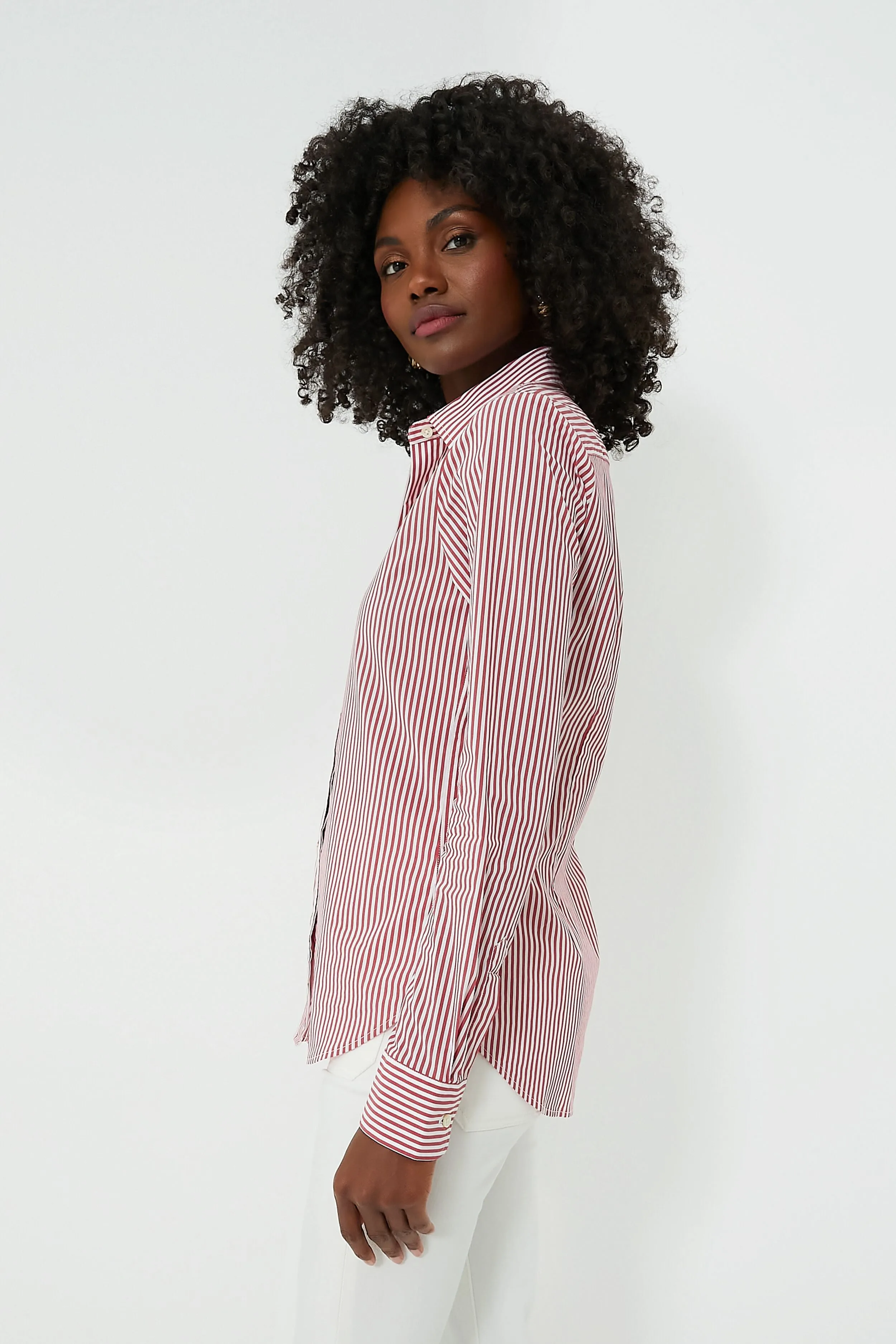 Red and White Stripe Icon Shirt