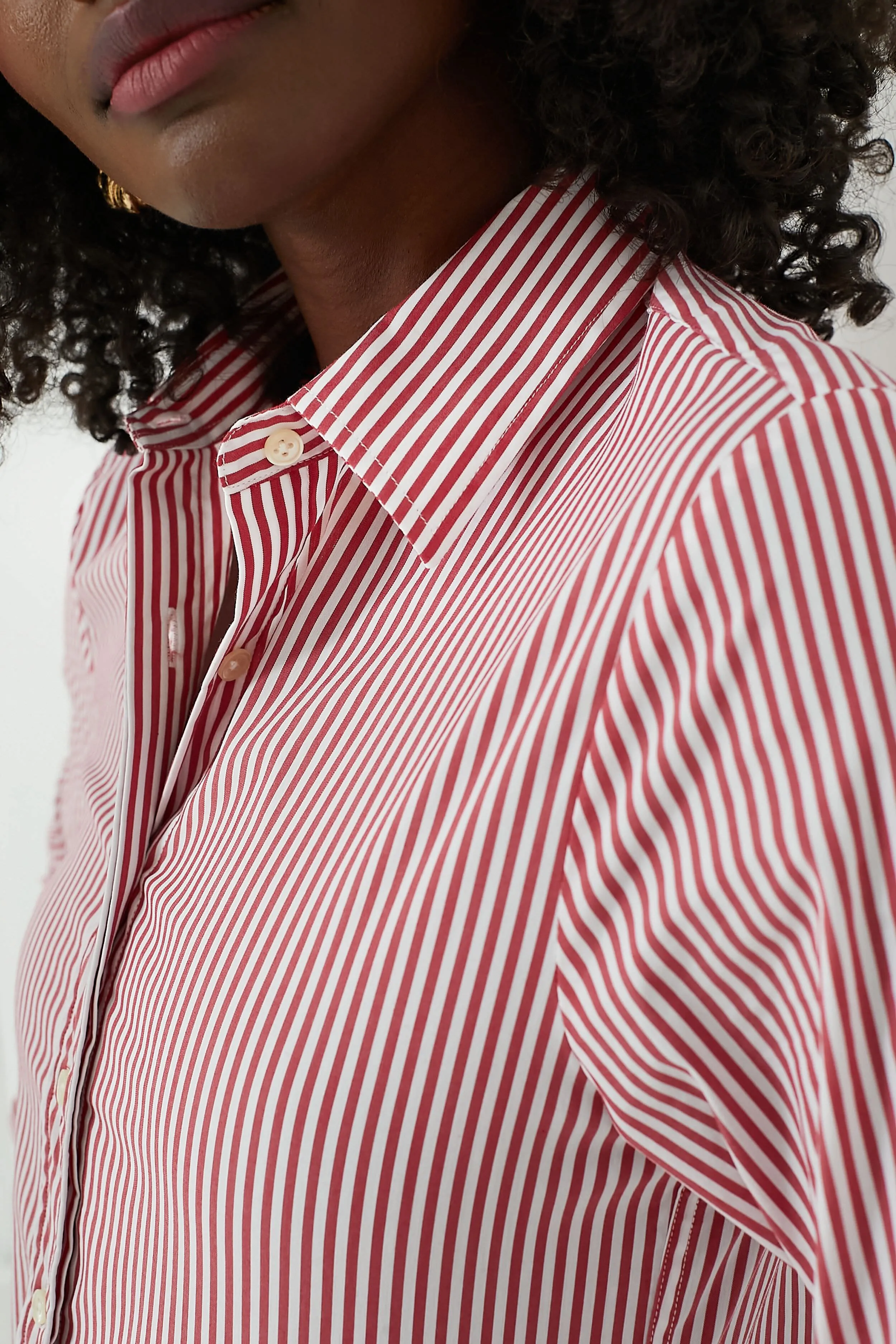 Red and White Stripe Icon Shirt