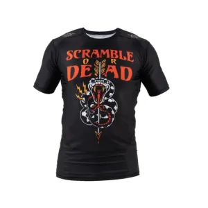 Scramble or Dead Rash Guard - Black/Orange