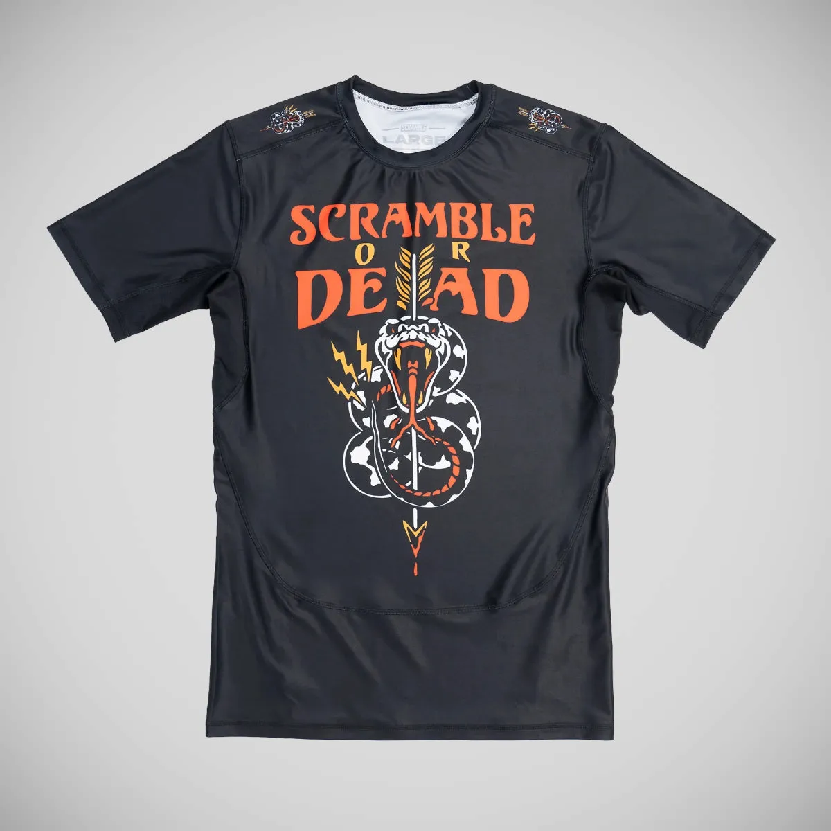 Scramble or Dead Rash Guard - Black/Orange