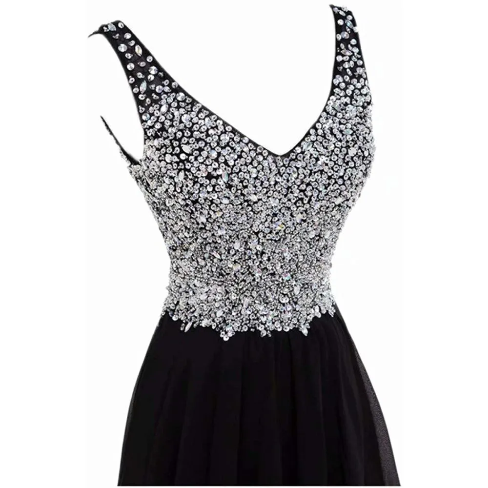 sd-hk Women's Gradient Evening Prom A Line Gowns