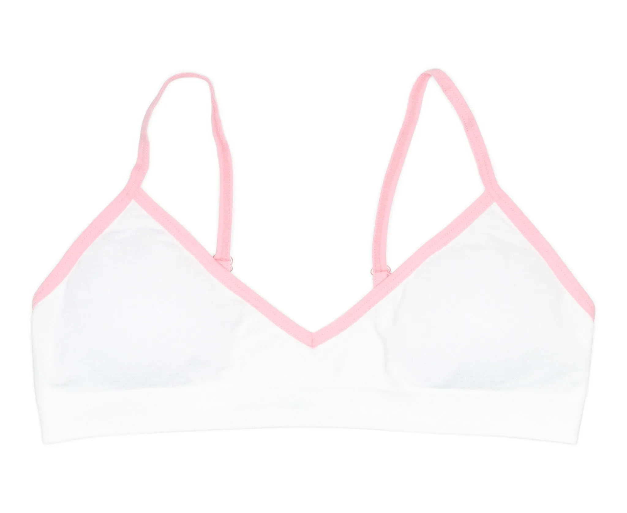 Seamless Bralette White / Pink