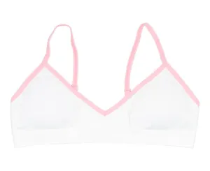 Seamless Bralette White / Pink