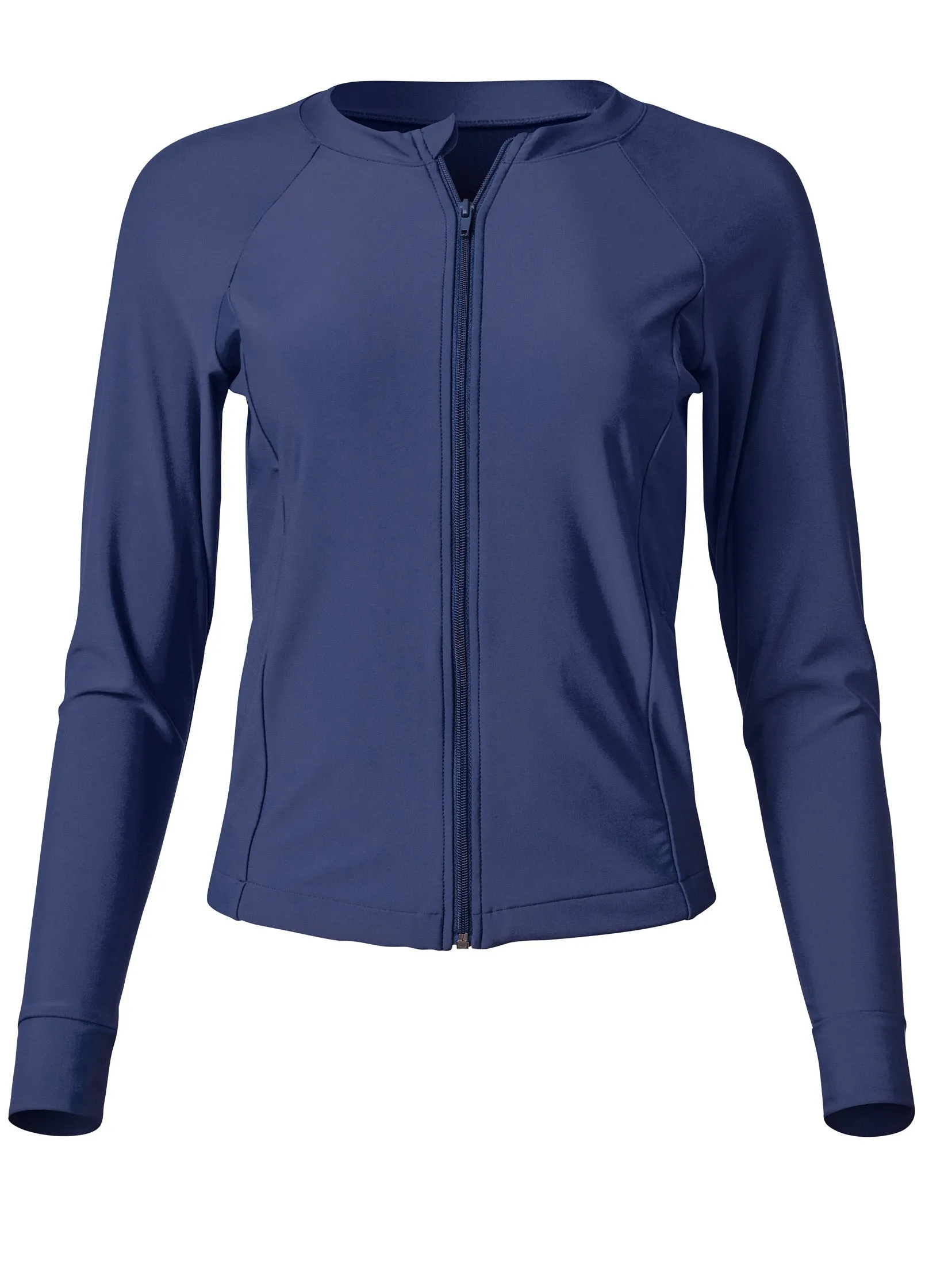 Sequin Zip Rash Guard - Ultramarine Blue