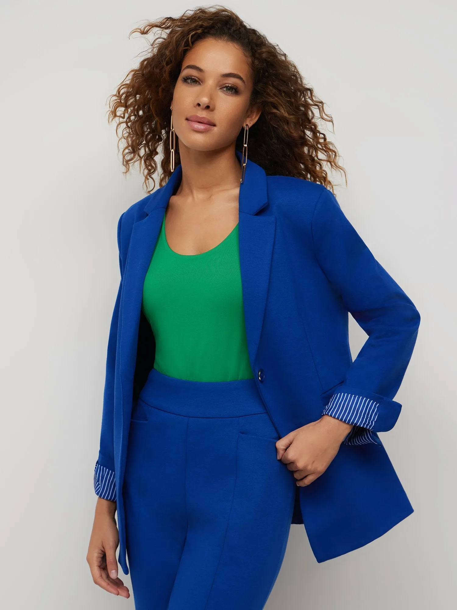 Single-Button Ponte Blazer - Superflex