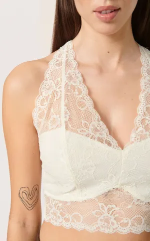 Soaked in Luxury- Dolly White Lace Bralette