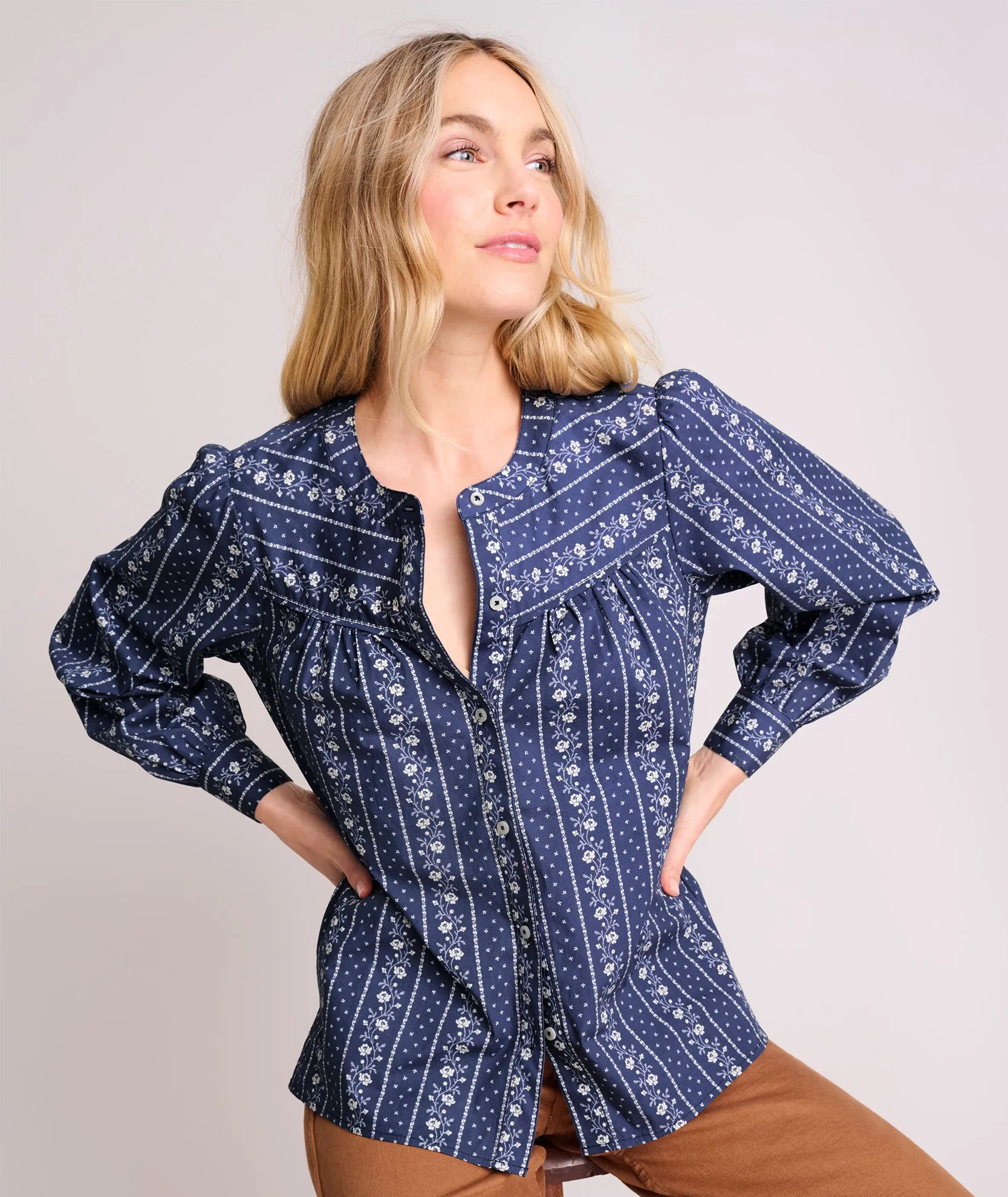Stretch Cotton Bandana Print Cerie Shirt