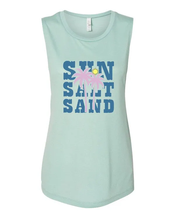 Sun Salt Sand Graphic Muscle Tank