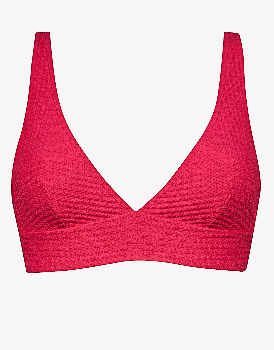 The Bloom Bralette Bikini Top - Radiant Red