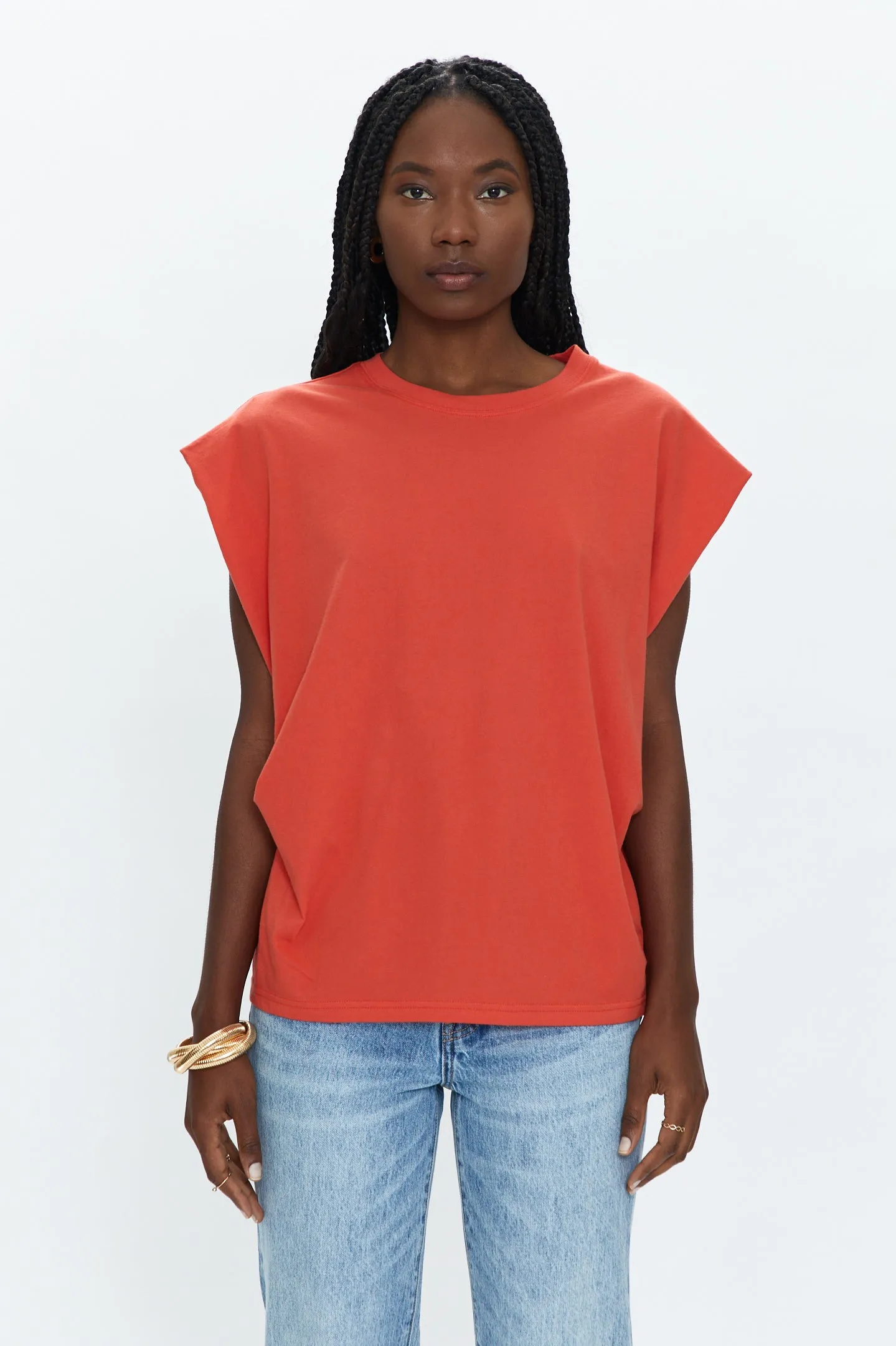 Trina Muscle Tee - Poppy