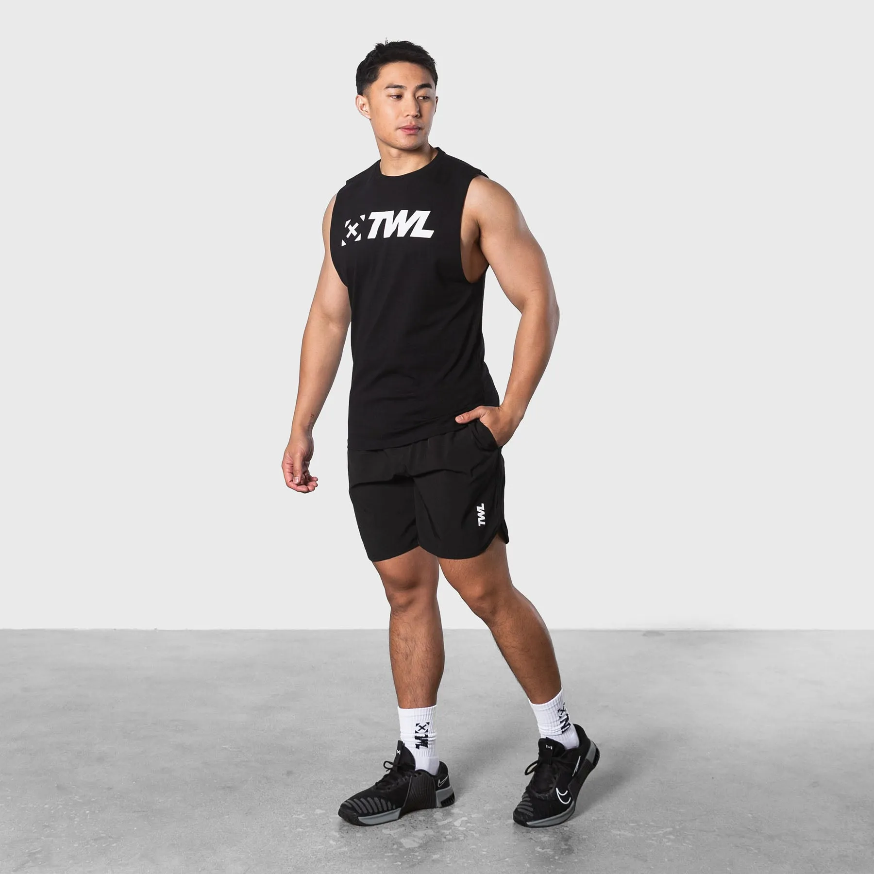 TWL - MEN'S EVERYDAY MUSCLE TANK - BLACK/WHITE