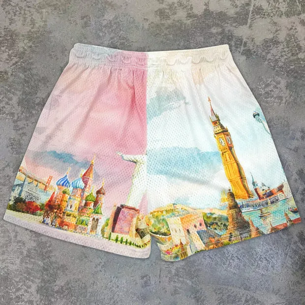 Urban Print Mesh Shorts