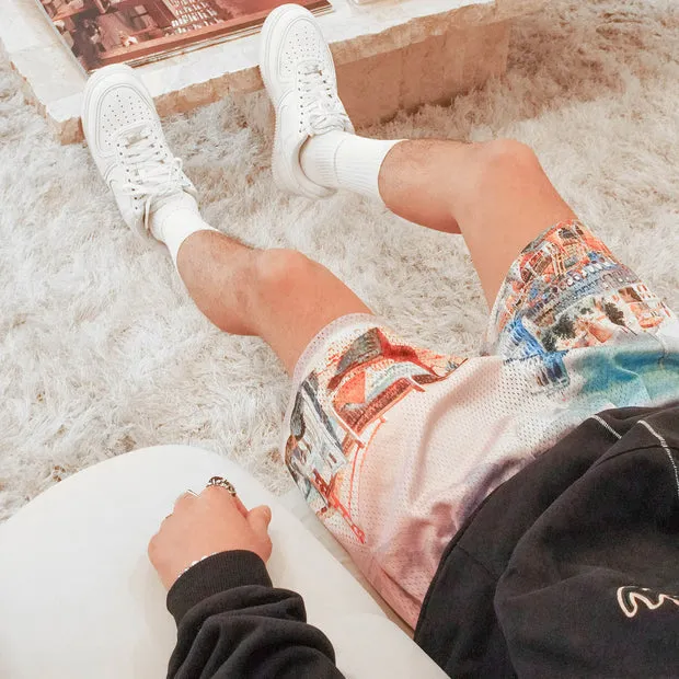 Urban Print Mesh Shorts