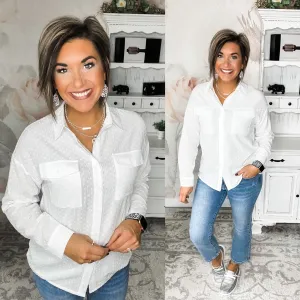 We Know The Feeling Button Down - White