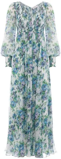 'Whitewave' Shirred Dress