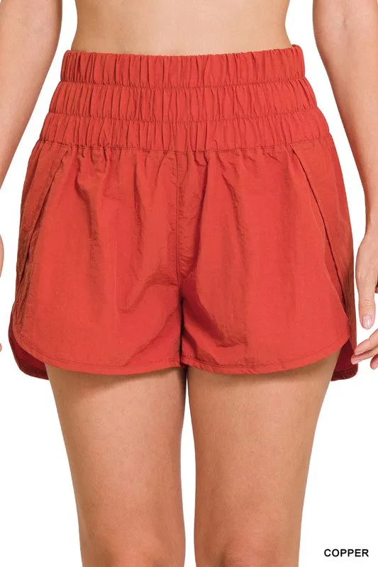 Windbreaker Smocked Running Shorts~ Multiple Colors
