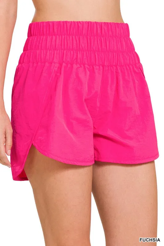 Windbreaker Smocked Running Shorts~ Multiple Colors