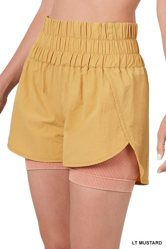 Windbreaker Smocked Running Shorts~ Multiple Colors