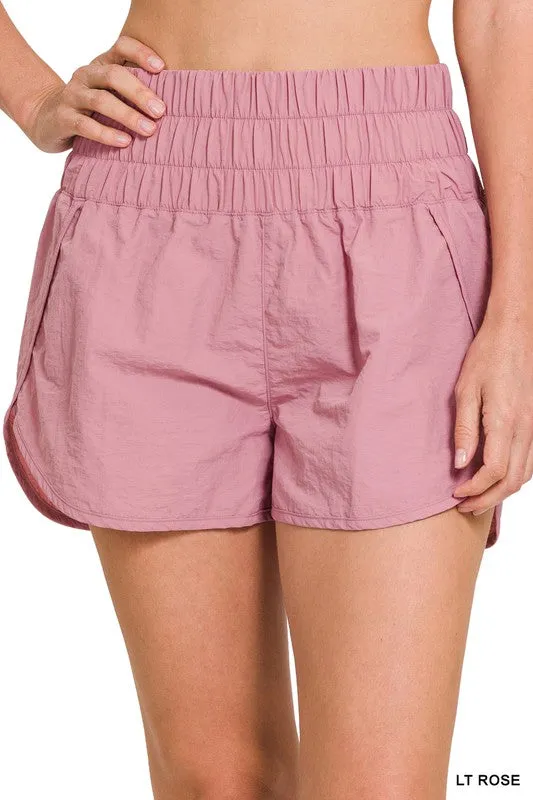 Windbreaker Smocked Running Shorts~ Multiple Colors