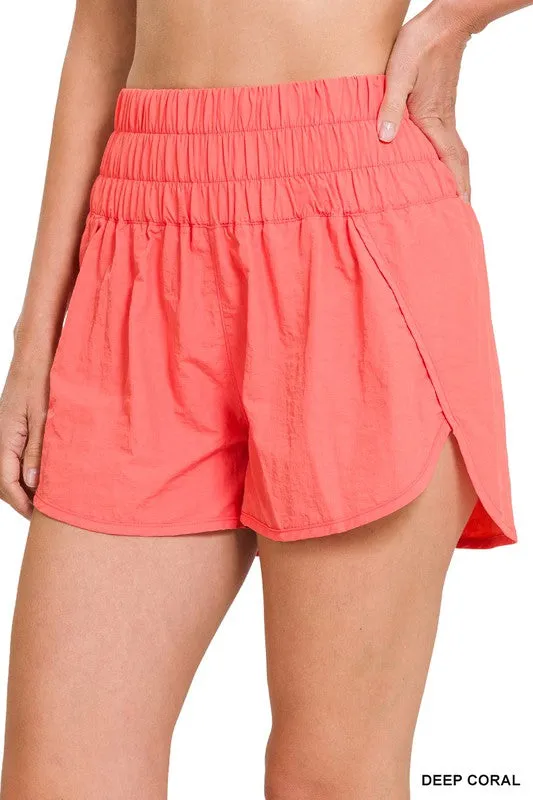 Windbreaker Smocked Running Shorts~ Multiple Colors
