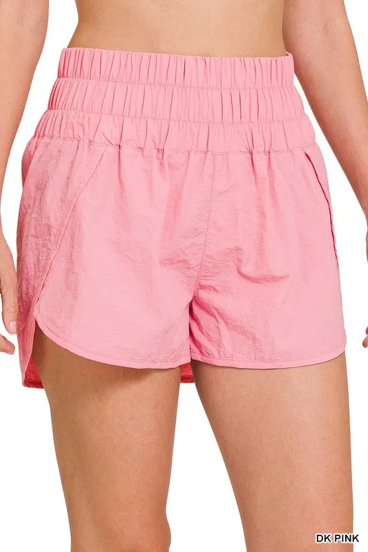 Windbreaker Smocked Running Shorts~ Multiple Colors