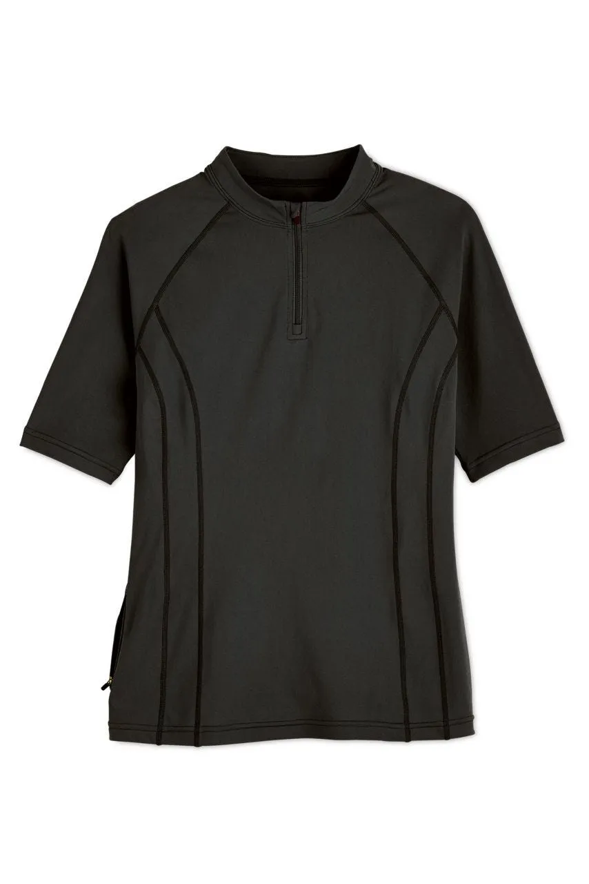 Women's Freestyle Short Sleeve Rash Guard  |  Black