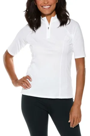 Women's Freestyle Short Sleeve Rash Guard  |  White