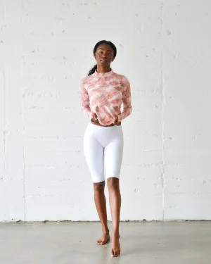 WOMEN'S LONG SHORTS, LINED - WHITE