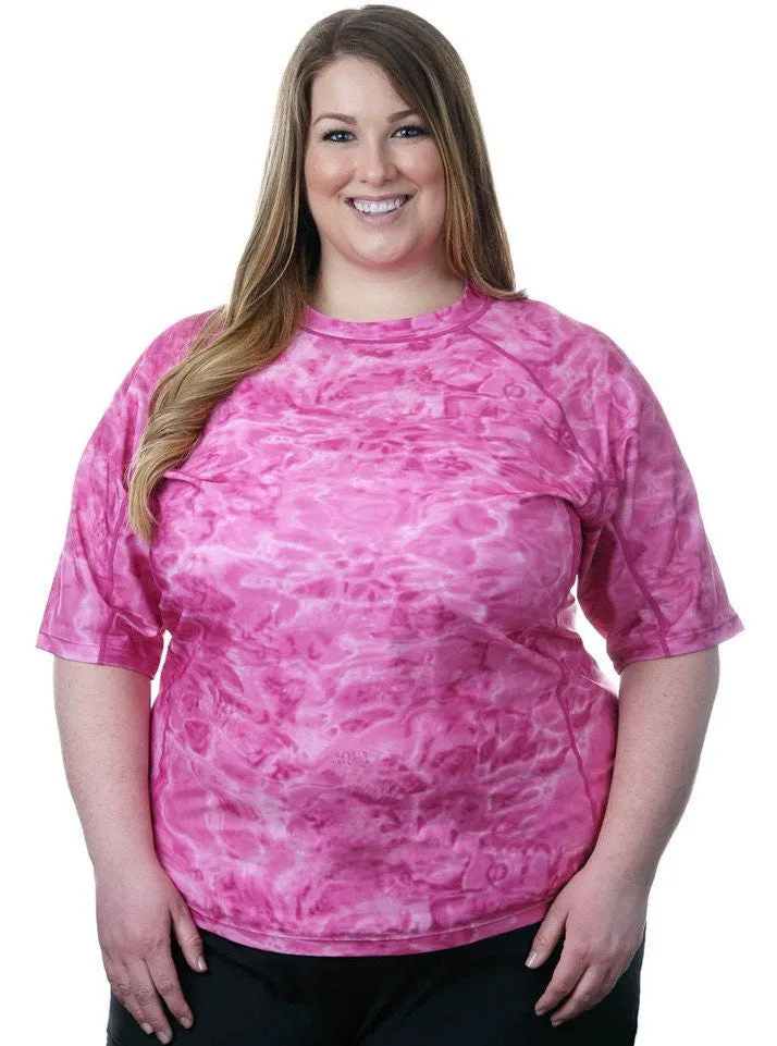 Womens Misses to Plus Rash Guard Swim Shirt | Aqua Design