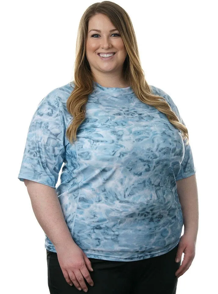 Womens Misses to Plus Rash Guard Swim Shirt | Aqua Design