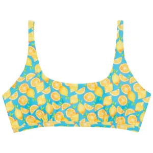 Women's Scoop Neck Bikini Top Plus Size | "Lemons"